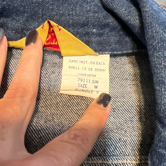 Rustler Denim Classic Trucker Style Jacket Size Medium - Picture 7 of 9